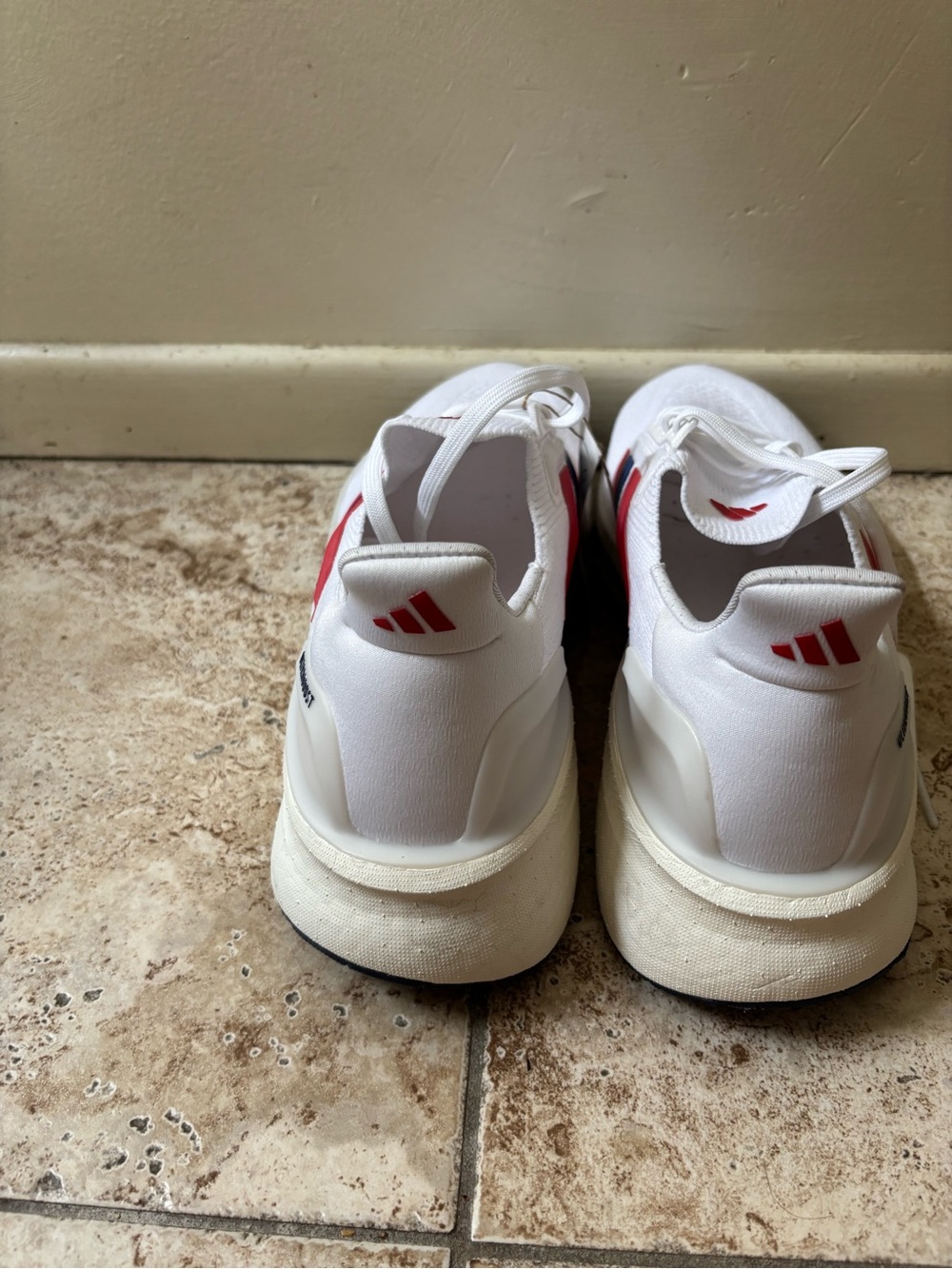 Adidas UltraBoost 5X Men’s Shoes Cloud White Style JH9040 USA Blue Red Size 12 - Picture 3 of 5